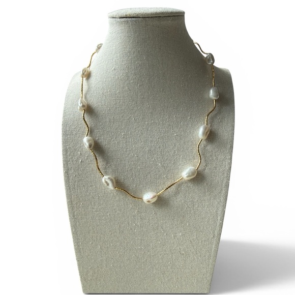 Jewelry - Wire-Wrapped Freshwater Baroque Pearl Necklace